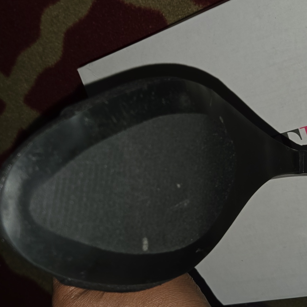 Just Fab Sz 10 Black Wedge Sandals - Picture 3 of 5